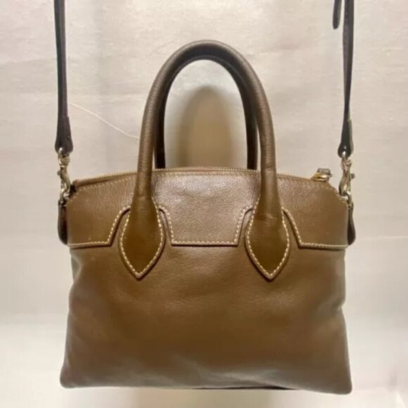 Dooney & Bourke Brown Leather Ruby Top Handle Convertible Crossbody Bag GUC - Picture 3 of 15